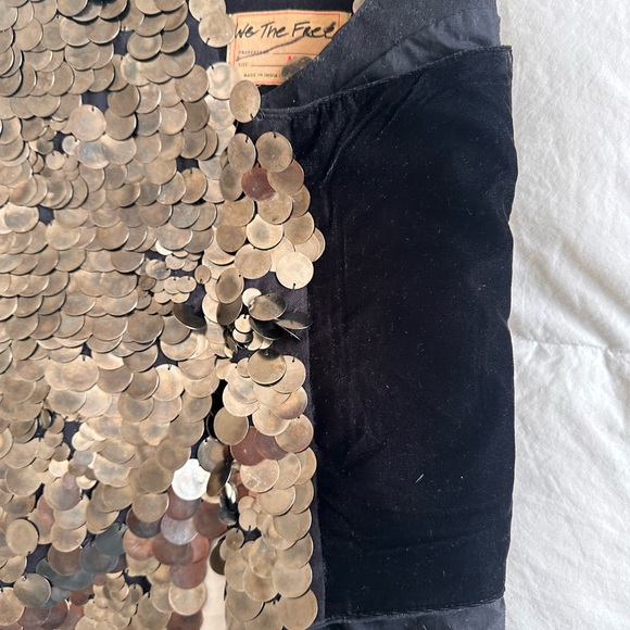 We The Free Black and Silver Sequin Vest - Picture 3 of 4